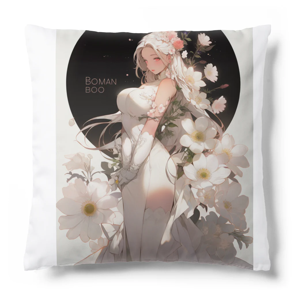 AQUAMETAVERSEの女性と白い花　なでしこ1478 Cushion