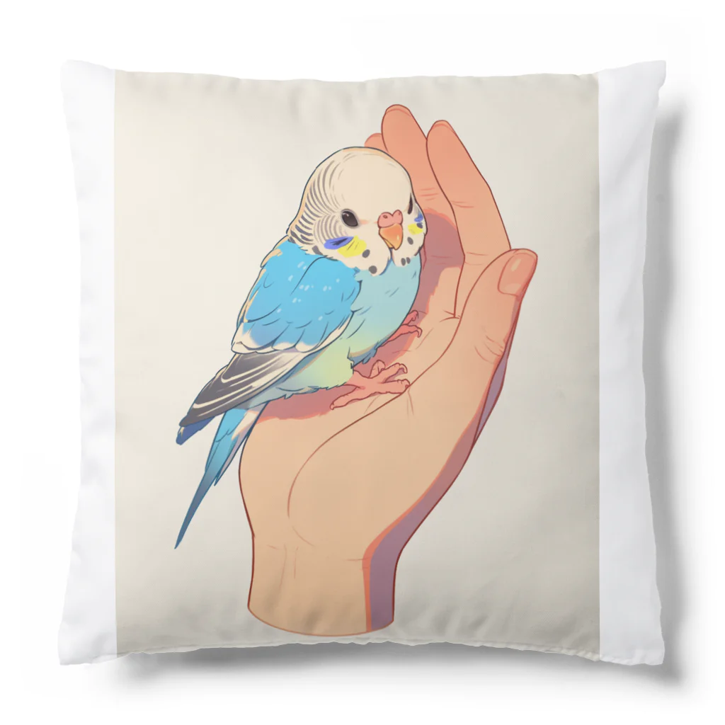 AQUAMETAVERSEの手のひらでおしゃべりセキセイインコの　BLUE PLUM  691 Cushion