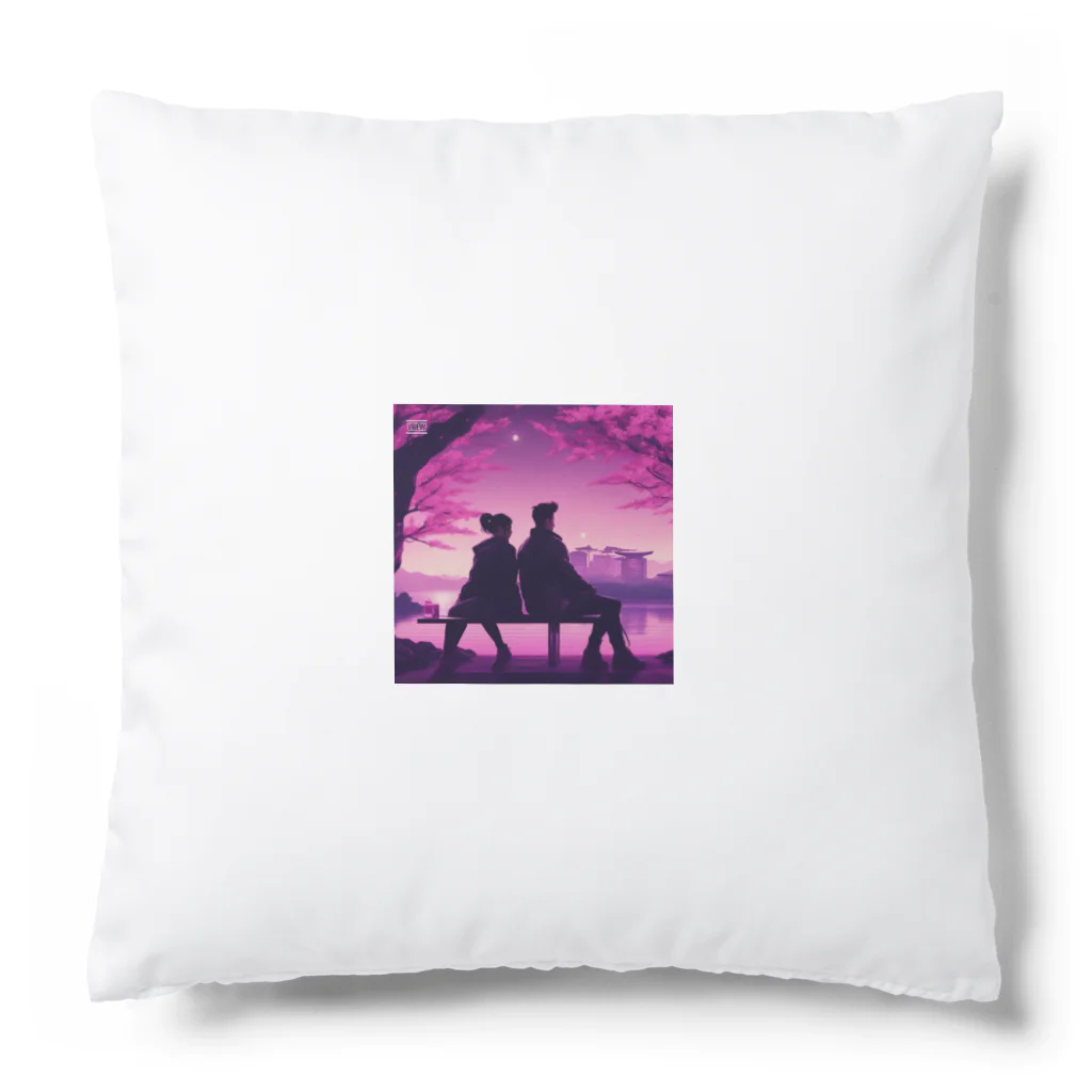 kichamanの夜桜デート Cushion