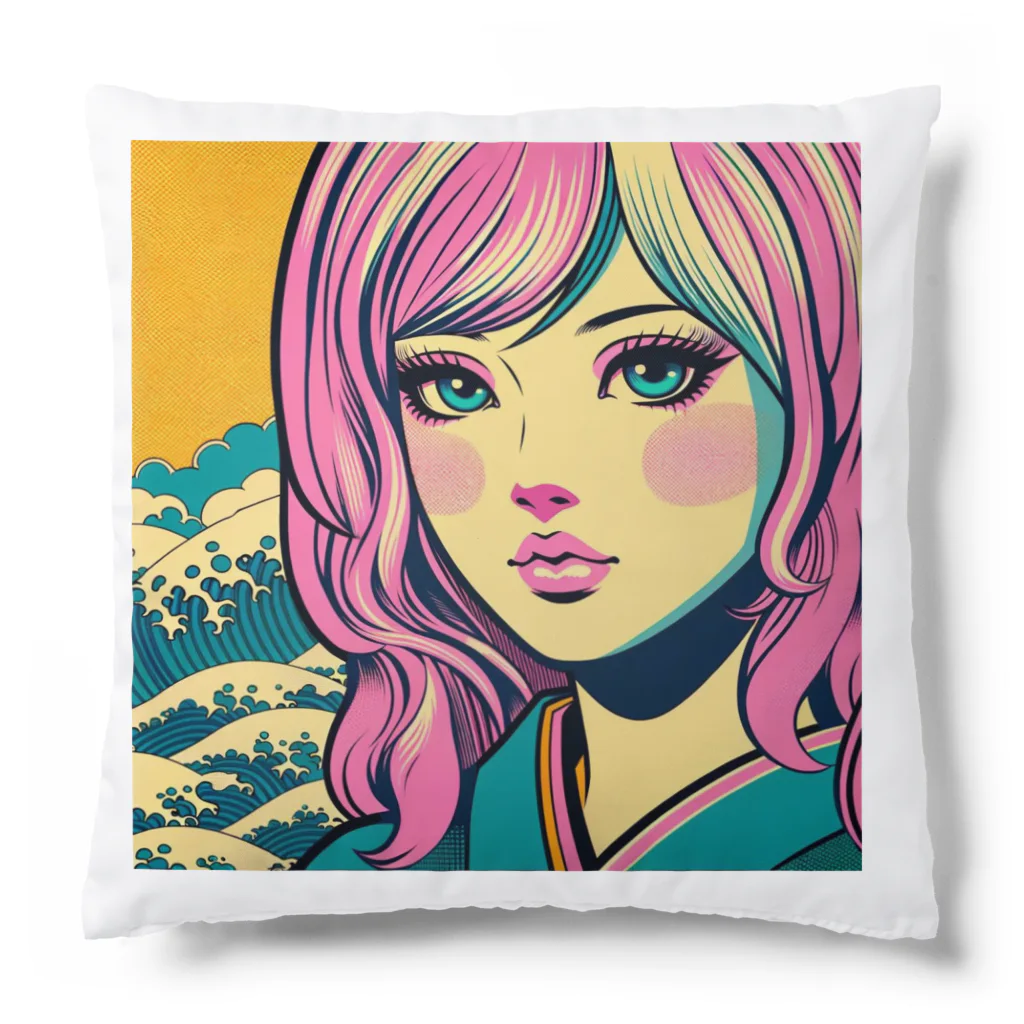 Sunlit Horizonの令和・浮世絵ギャル Cushion