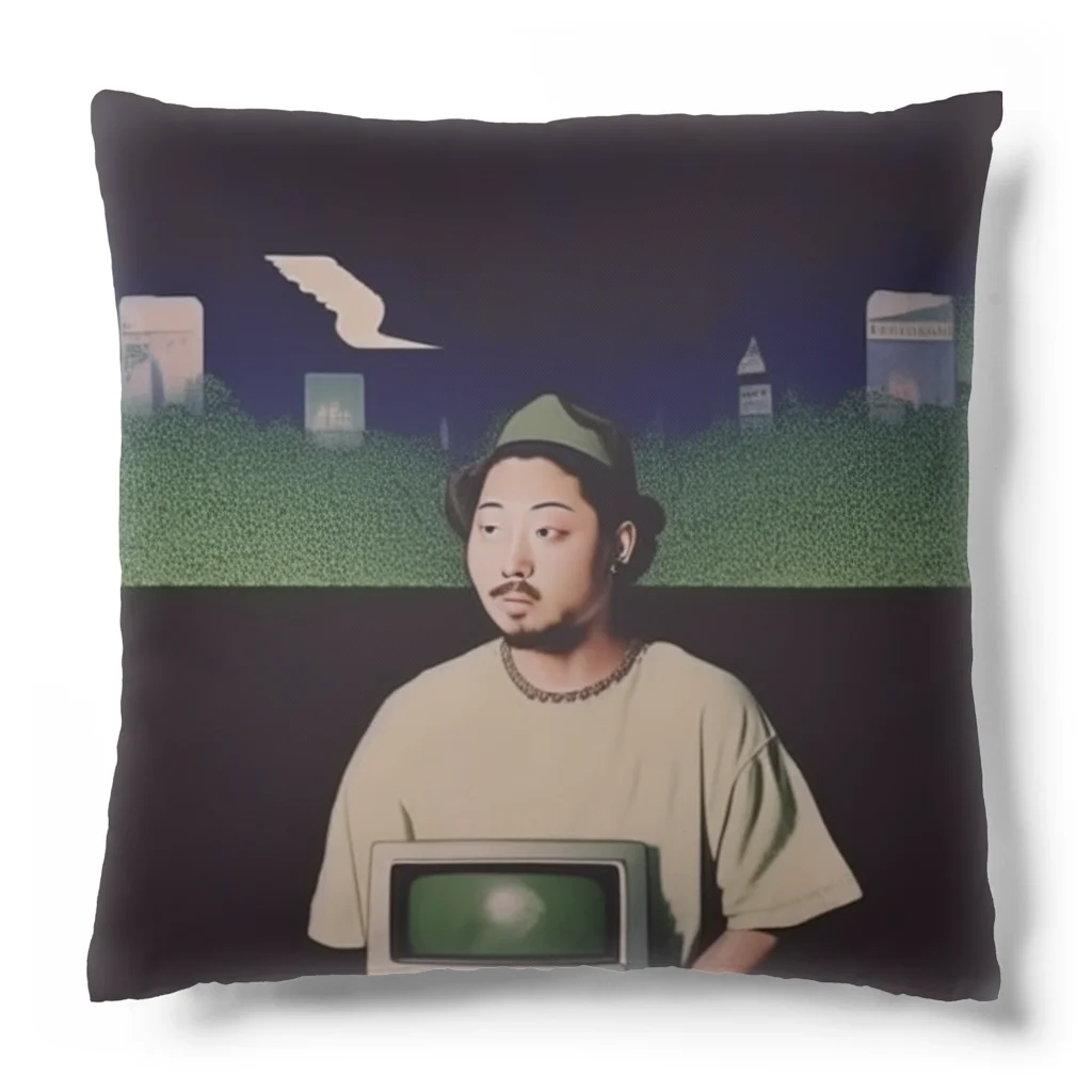 Vintage Hi-Tecのcomputer lover rapper Cushion