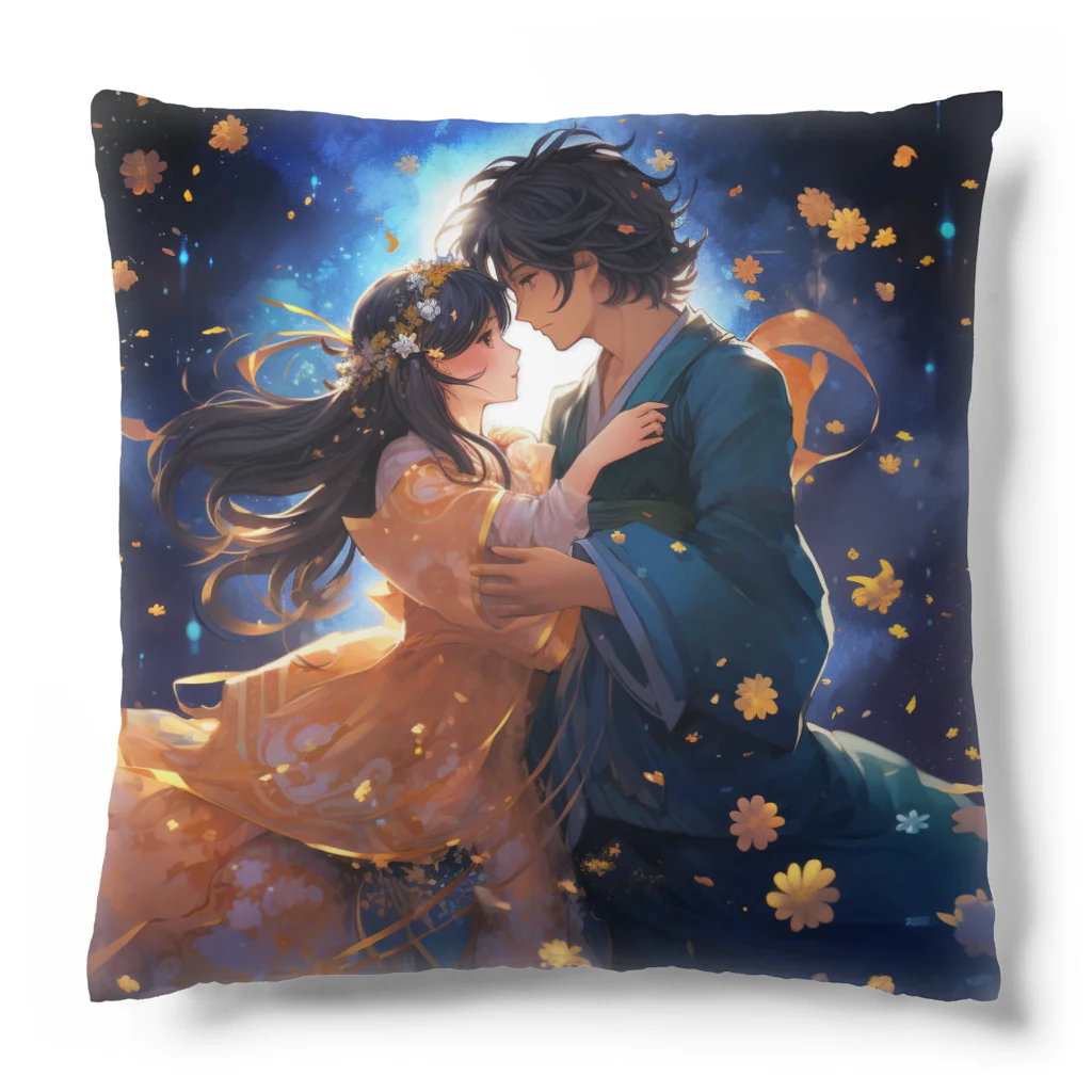 AQUAMETAVERSEの七夕の夜彦星と織り姫　なでしこ1478 Cushion