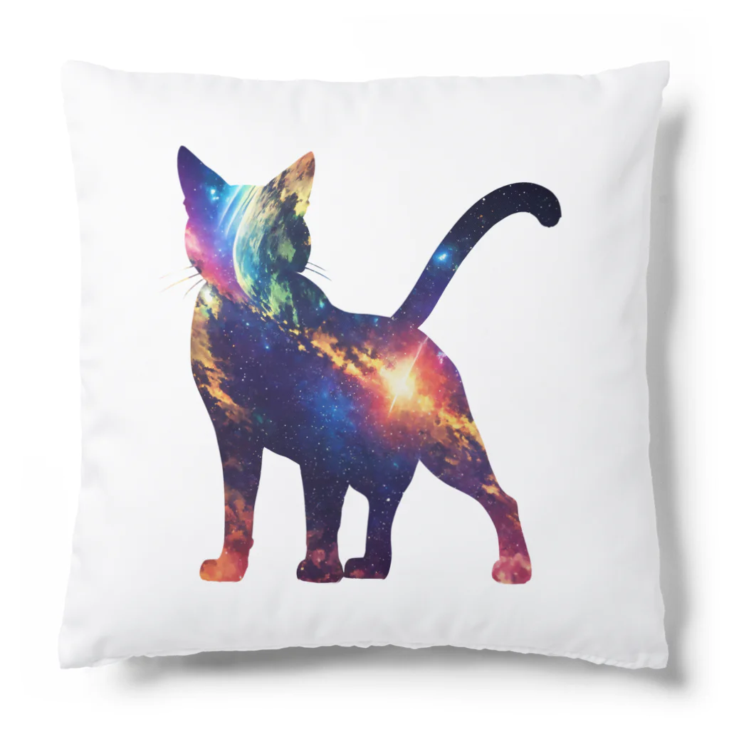 猫との風景の宇宙と猫001 Cushion