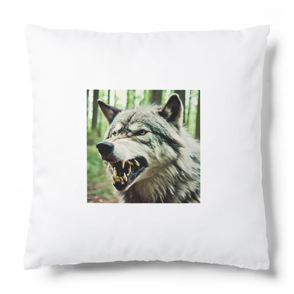 POINT MONEYのAngry wolf Cushion