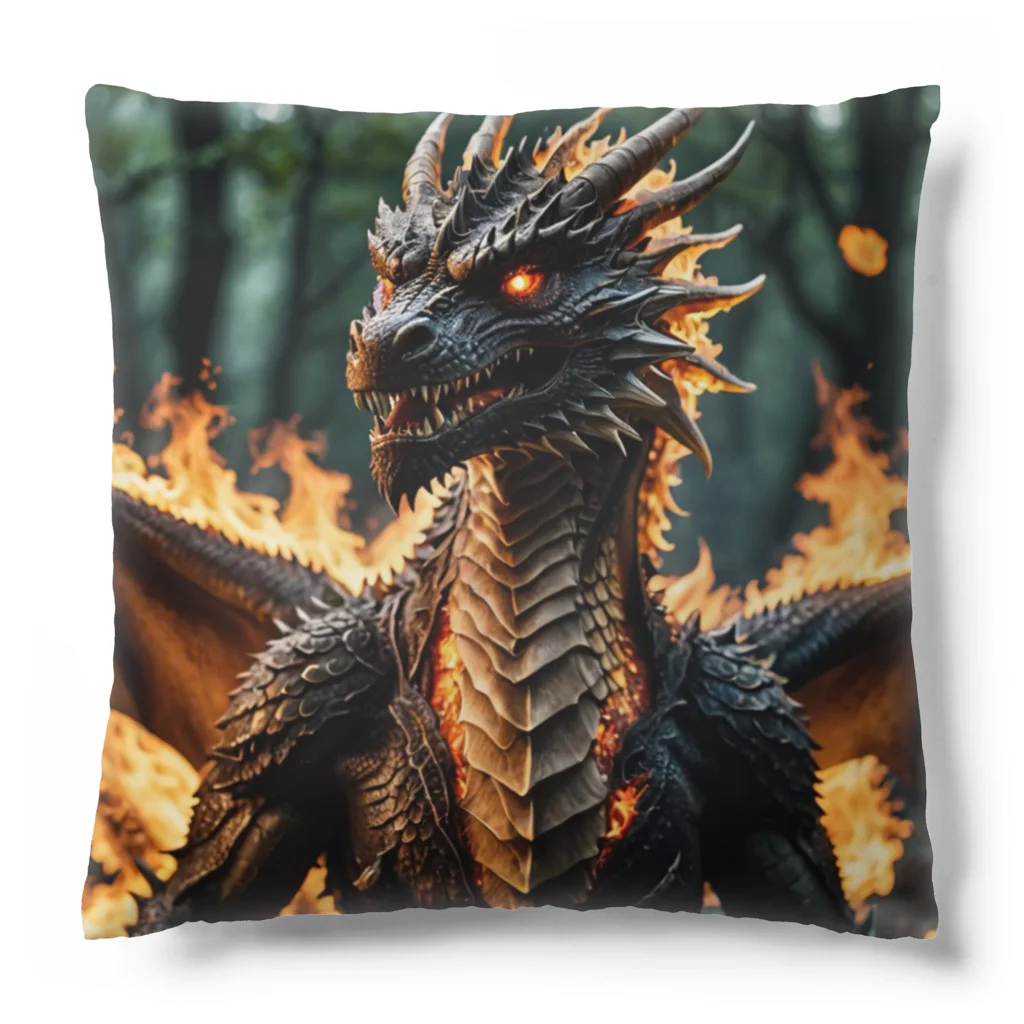 cotaro_worksの勇敢なドラゴン リアルワールド風 Cushion