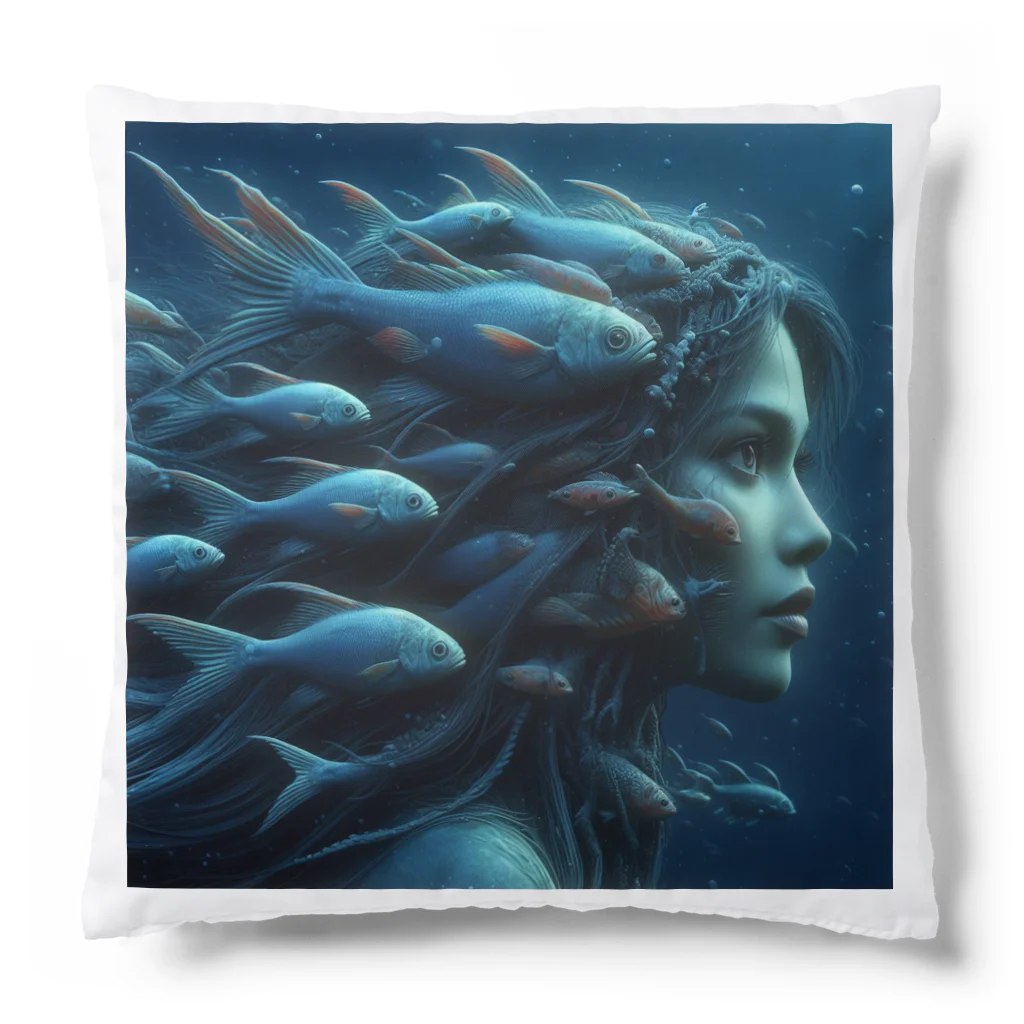 末田の魚群の女王 Cushion