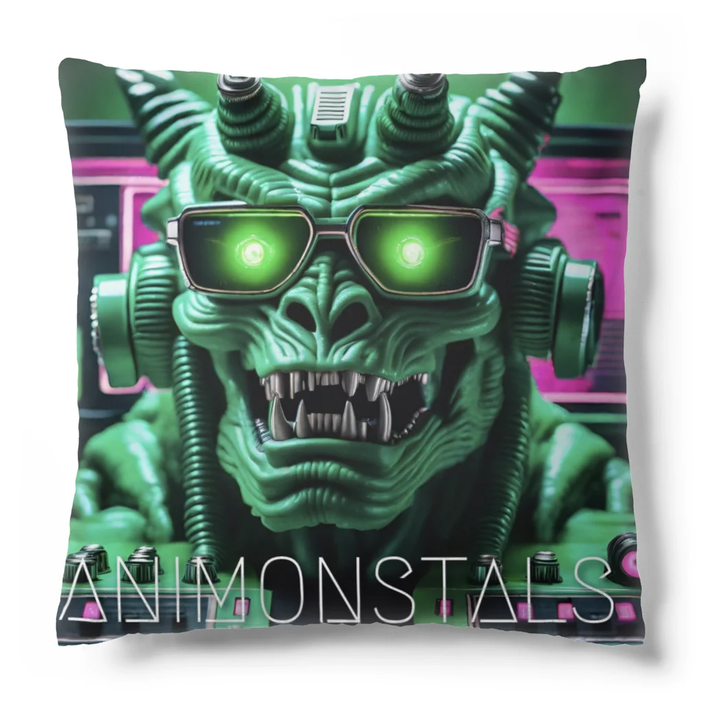 ANIMONSTALSのグリーン・モンスタル@tコックピット Cushion