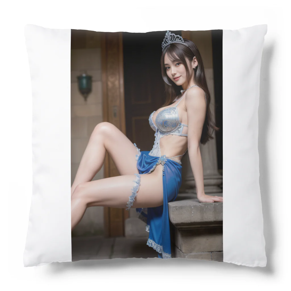 KONACHIの青ドレス（AI美女） Cushion