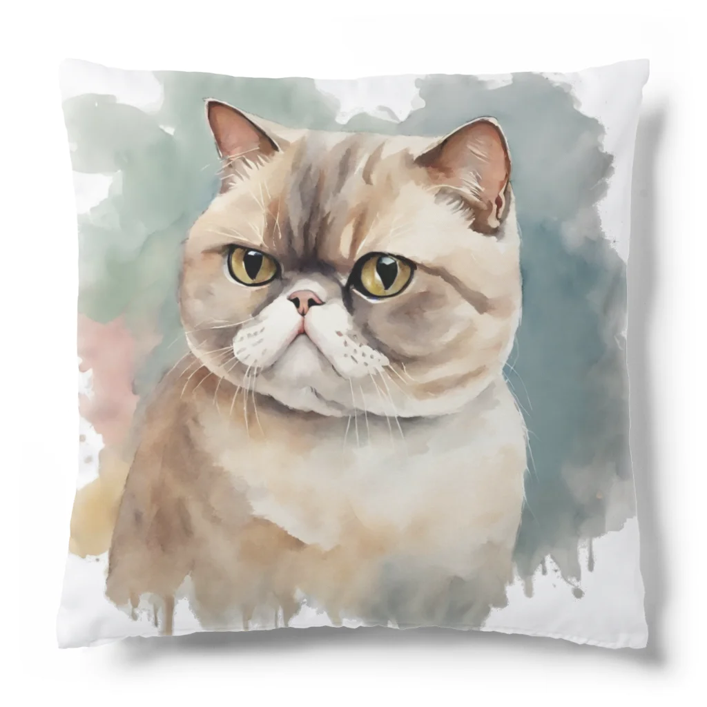 yae_8の猫　ストリートアート風 Cushion