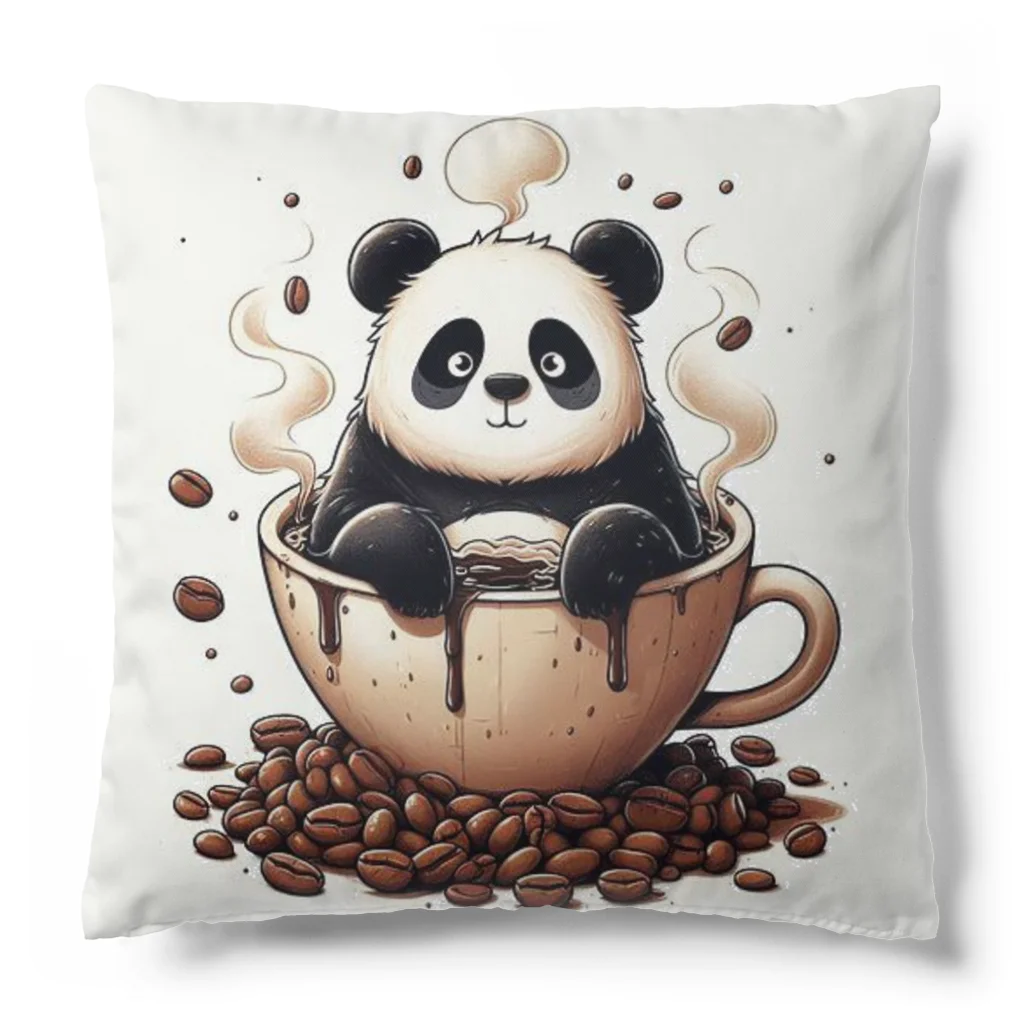 カフェイン中毒のカフェインパンダ Cushion