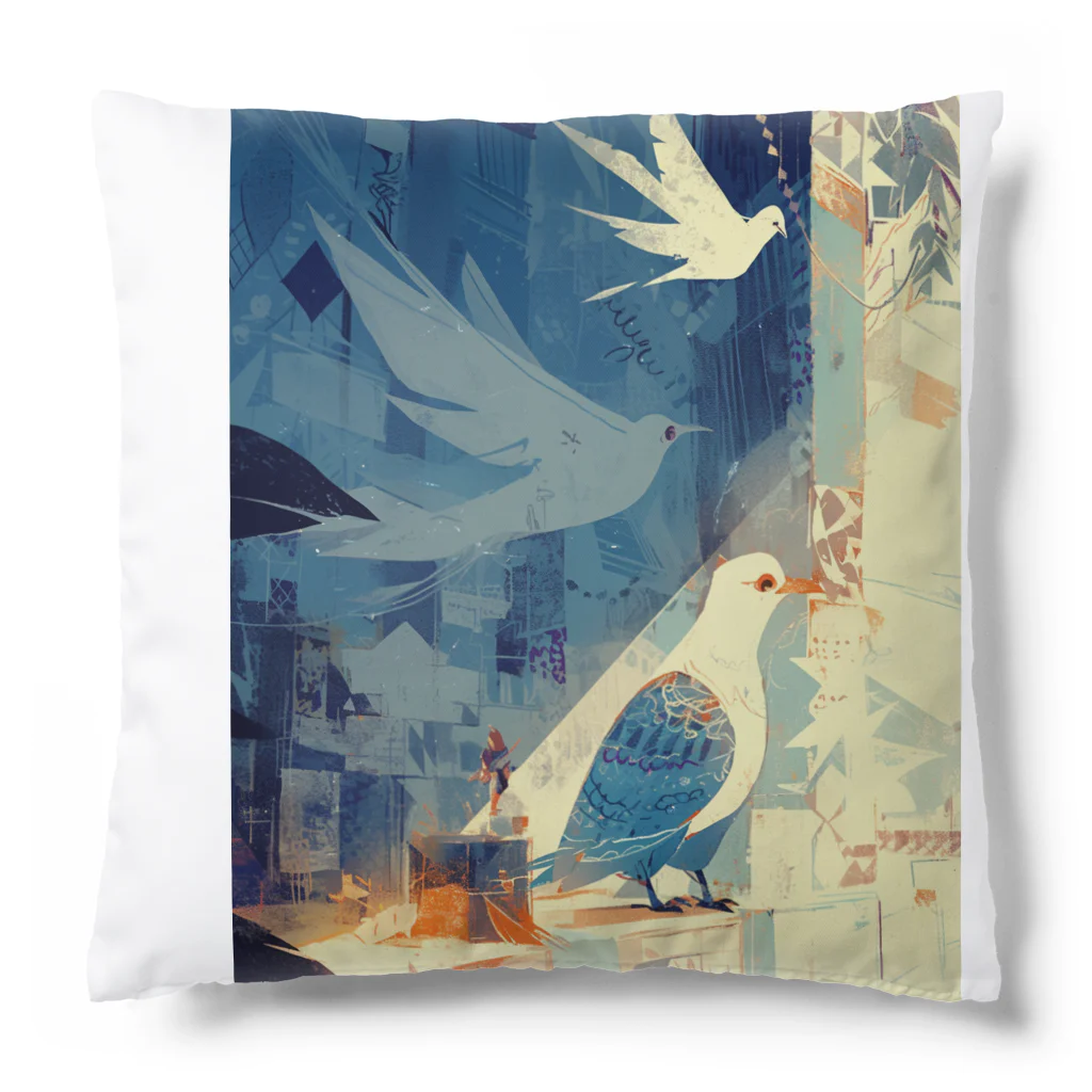 AQUAMETAVERSEの静寂の中の鳥　なでしこ1478 Cushion