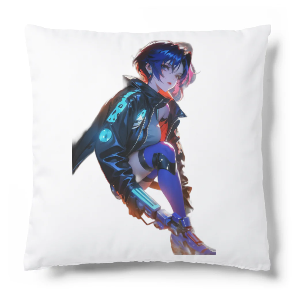 DRILLERのAI美少女サイバーパンク Cushion