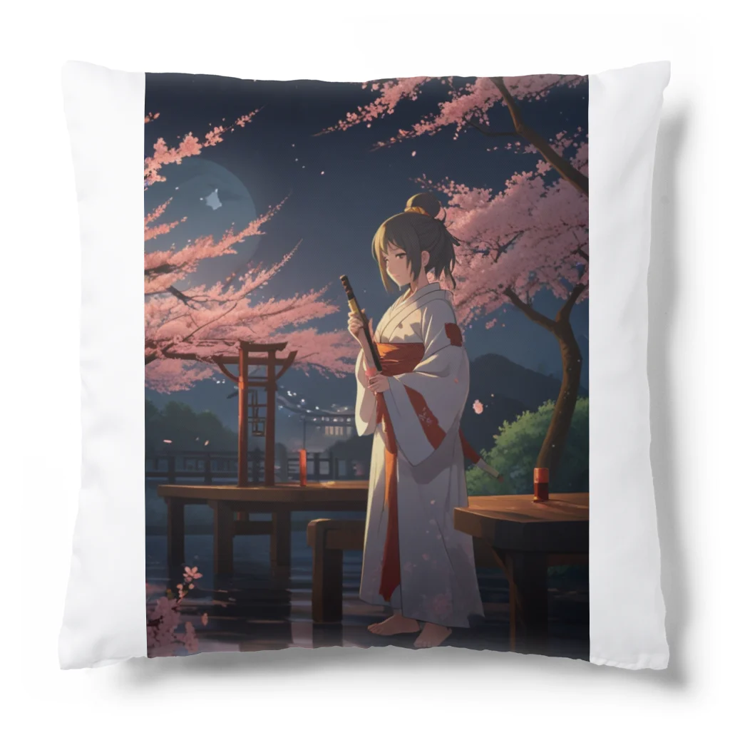 さぎょう擁の女騎士、桜の下で Cushion