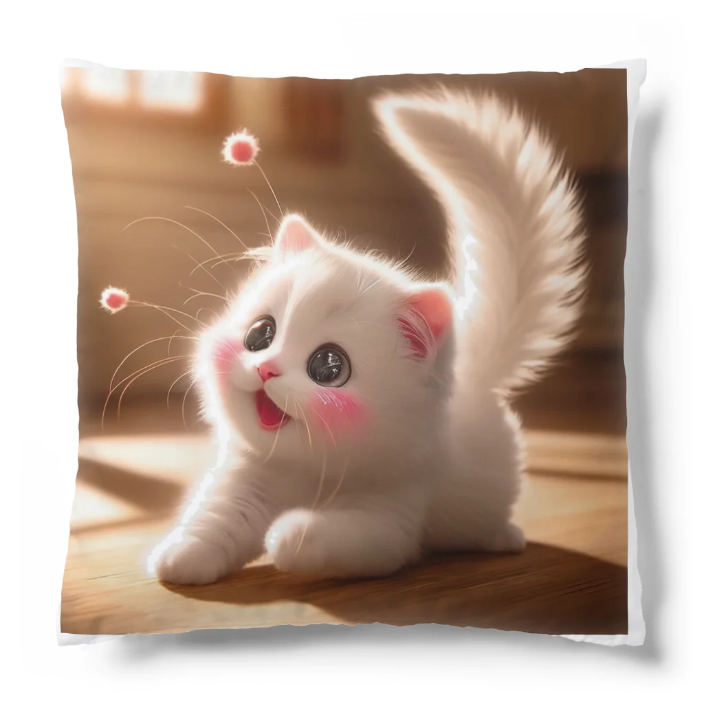 SAKUKOBAの頬紅をしたような可愛い子猫SAKUCAT Cushion