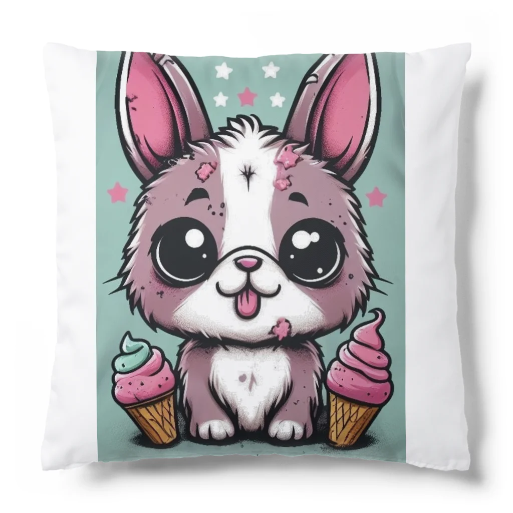 ブサカワアニマルのブサカワアニマル『ラビ』 Cushion