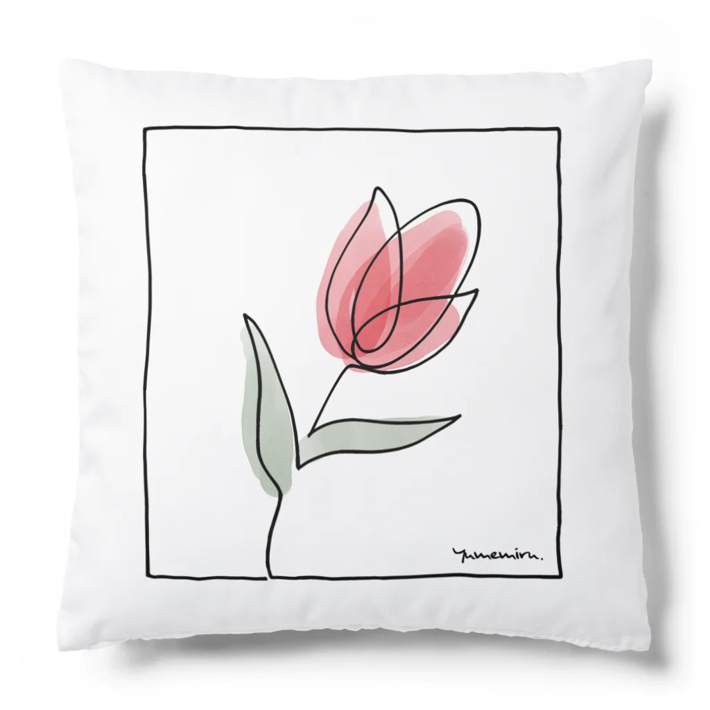 Atelier YUMEMIRU のOne Stroke Tulip 一筆書きのチューリップ Cushion