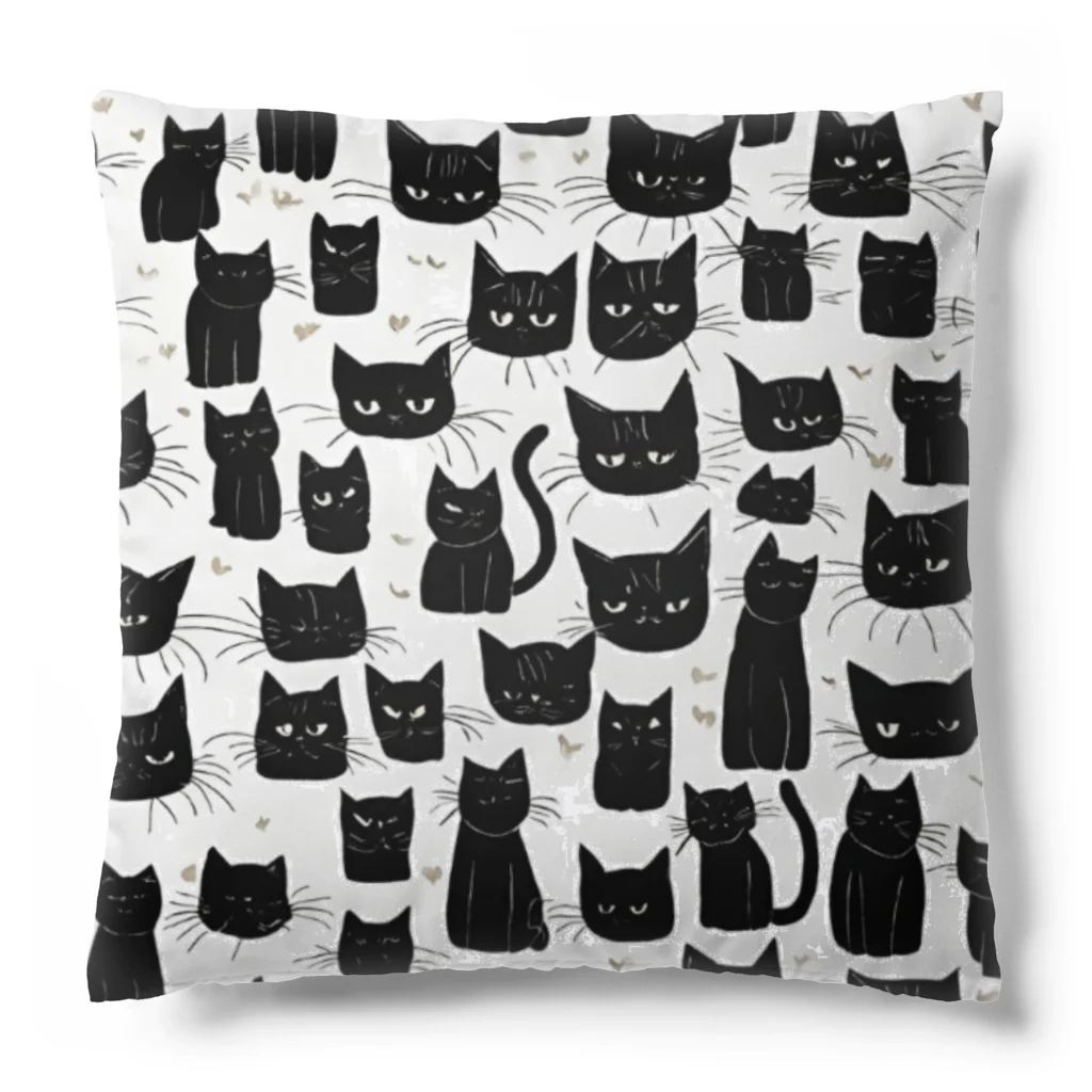 sian_のたくさんの黒猫 Cushion