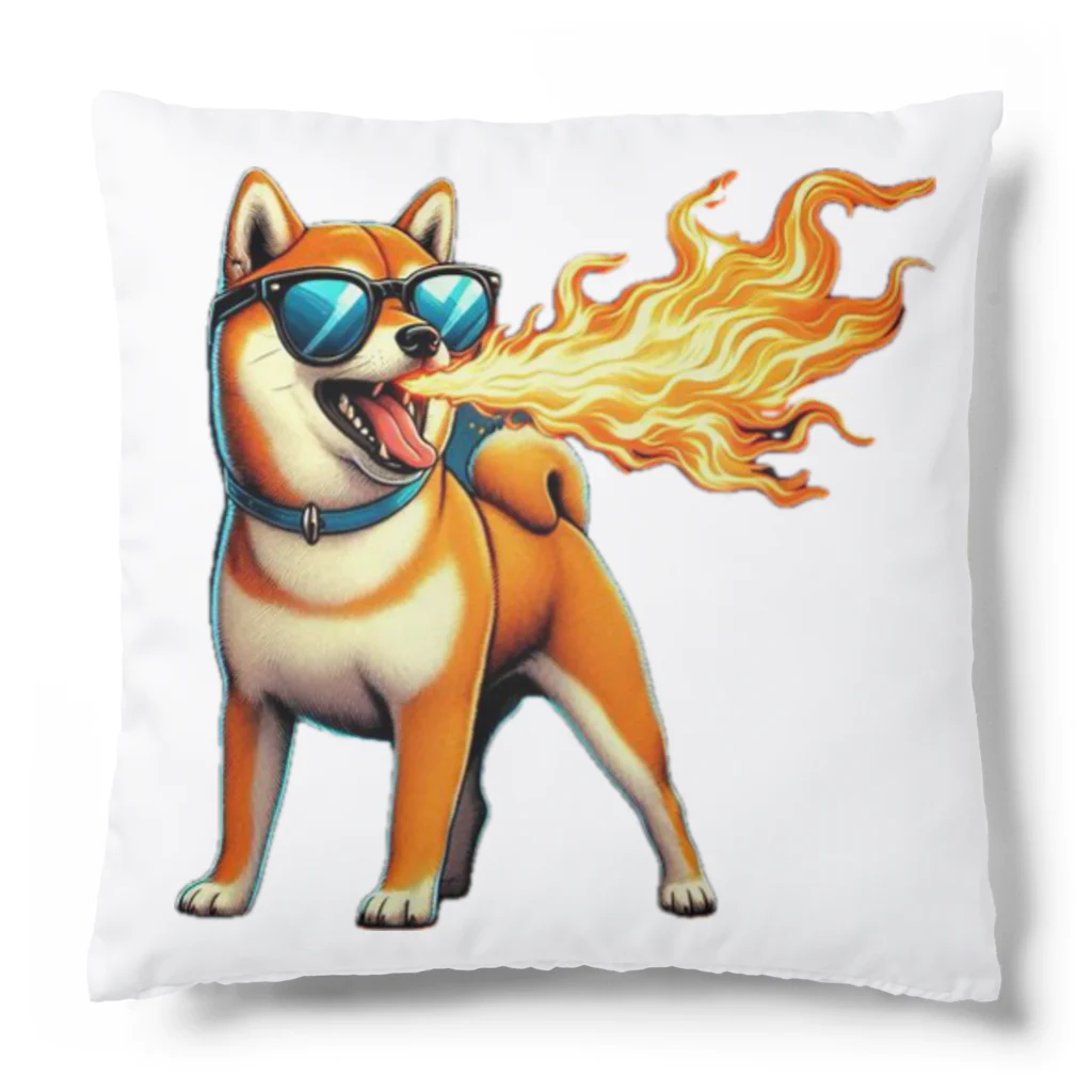 OsamChanの火を吹く柴犬 Cushion