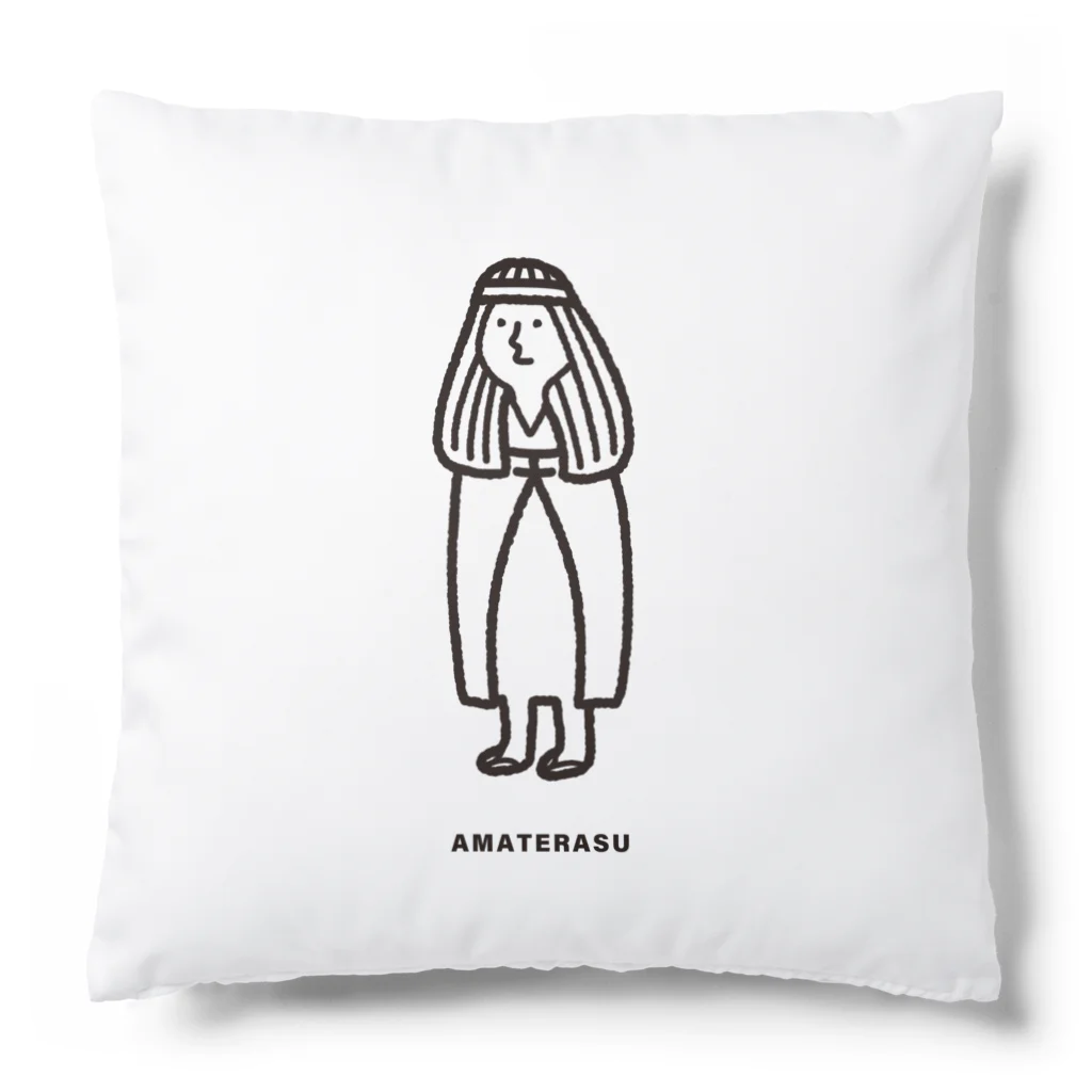 ねっこのAMATERASU_WOMAN_LINE_BK Cushion