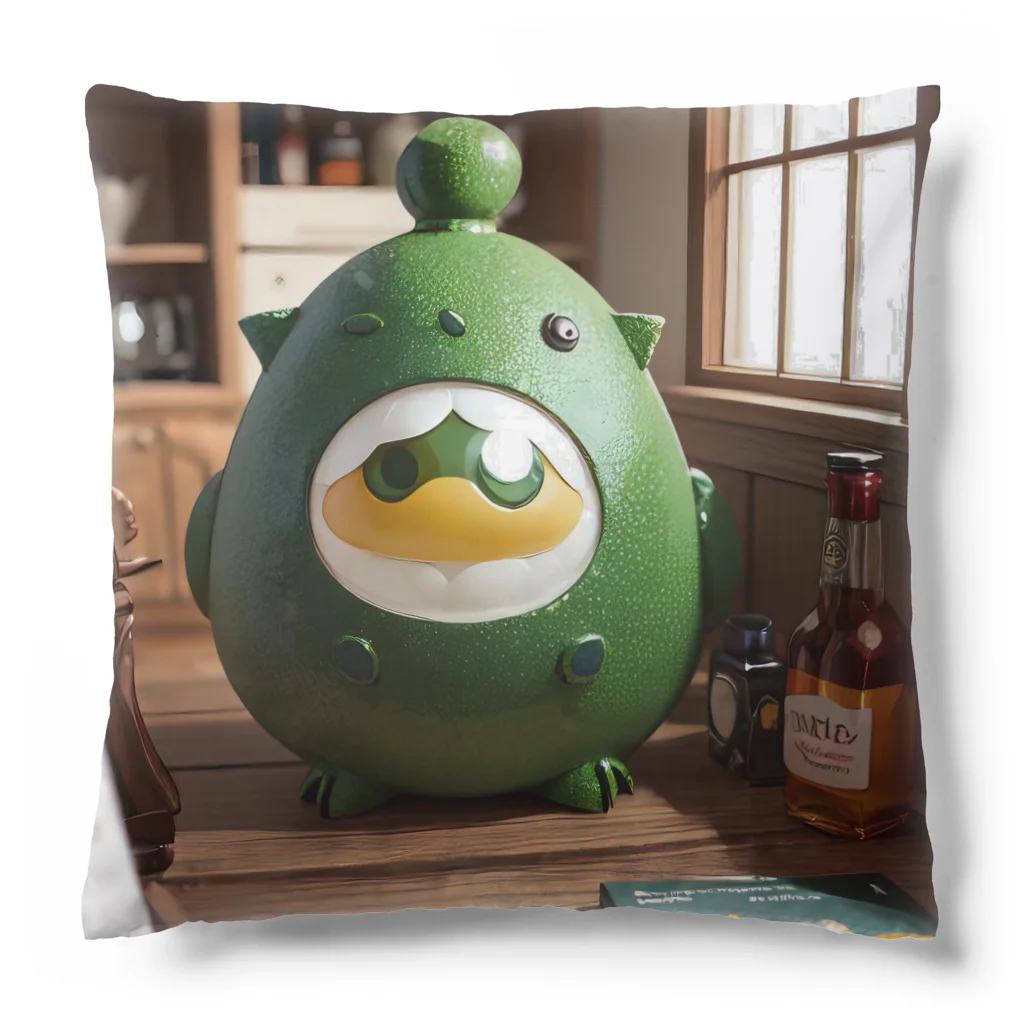 LONGSTONEのモンスターフィギュア　グリーンエッグ Cushion