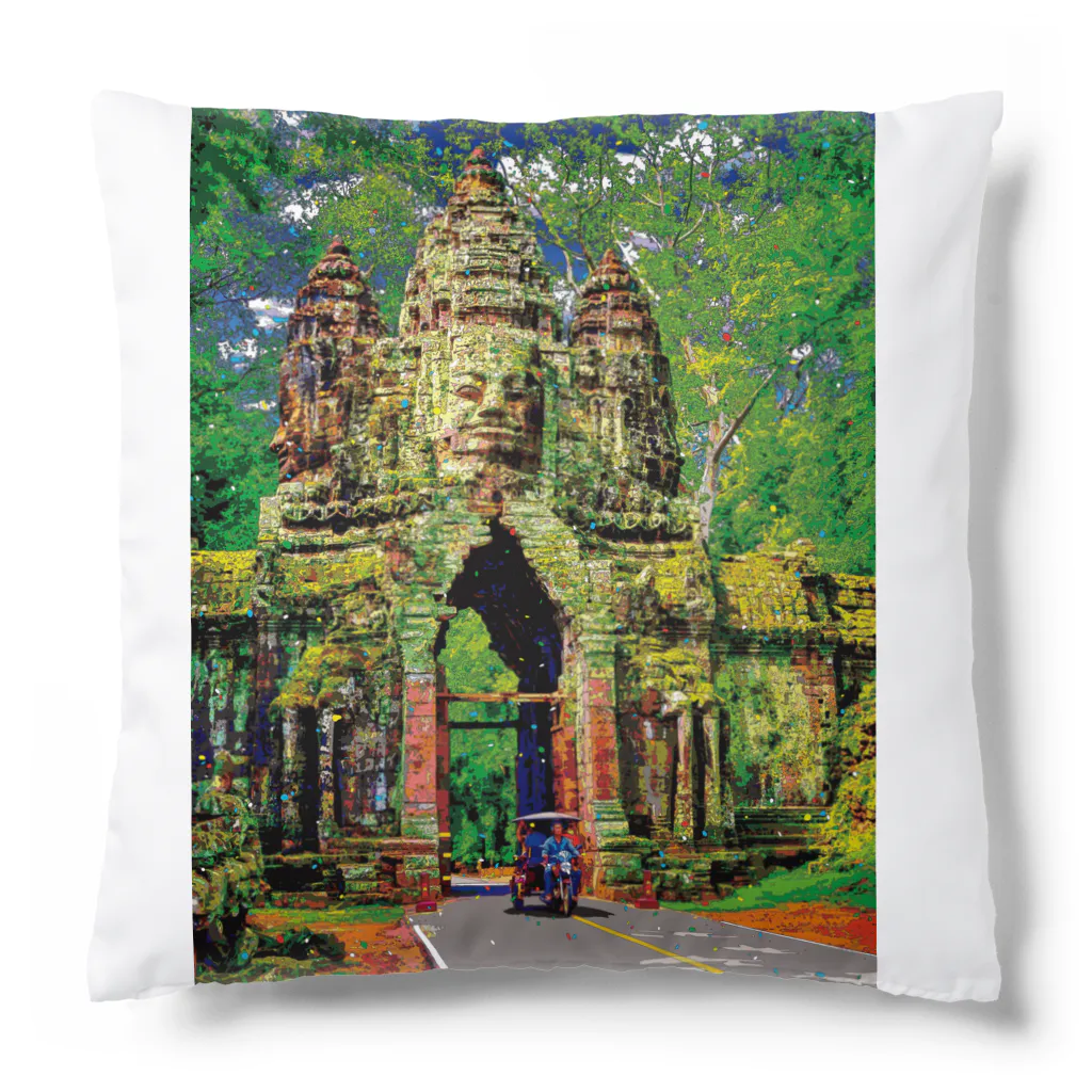 GALLERY misutawoのカンボジア アンコール・トムの北大門 Cushion
