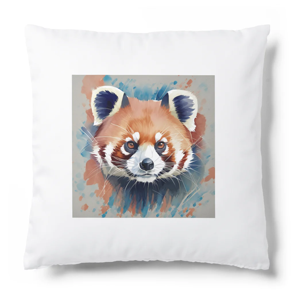 WithRedPandaの水彩風レッサーパンダ Cushion