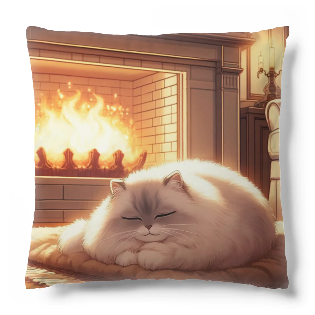 statham2865の暖炉猫 Cushion