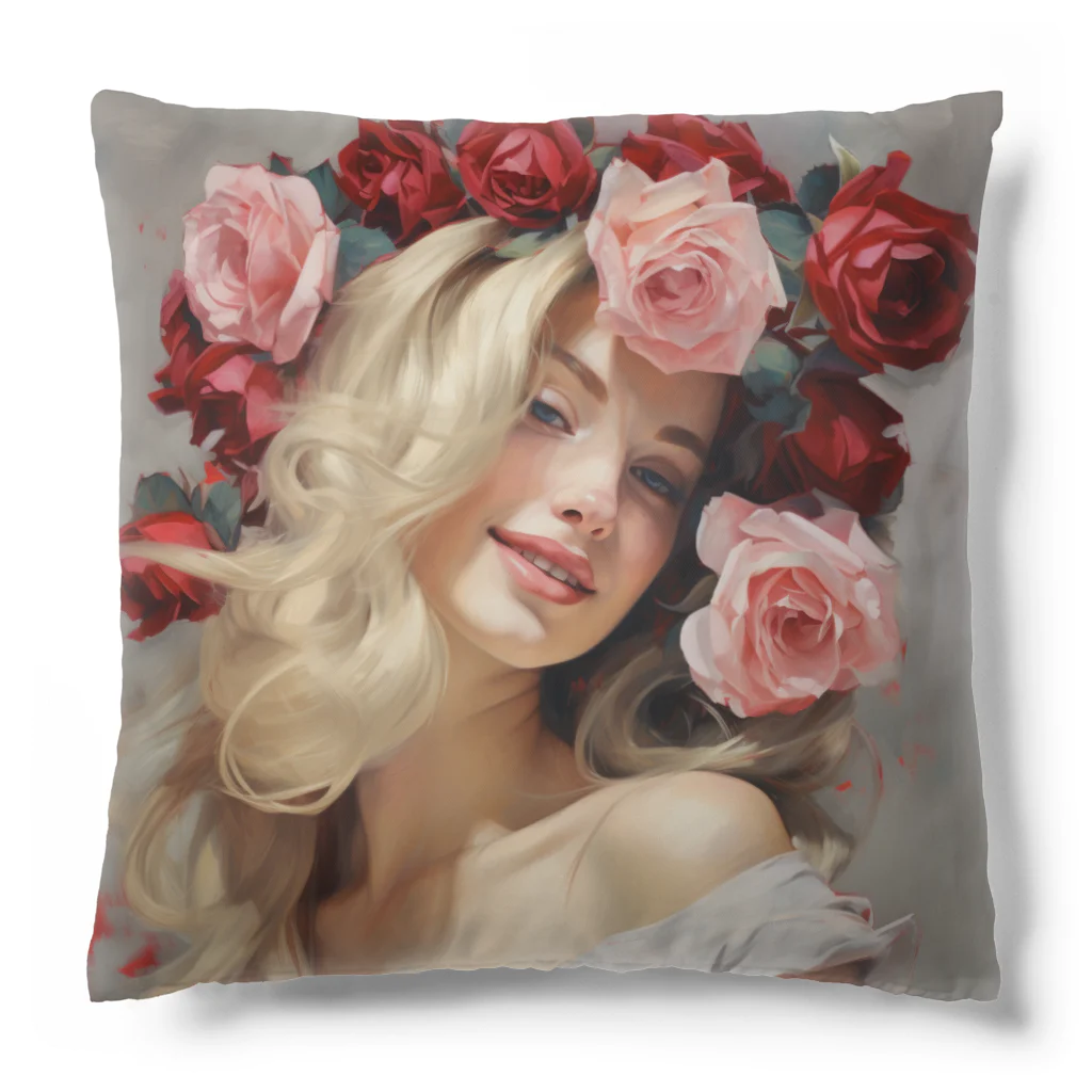AQUAMETAVERSEのバラの花飾り　なでしこ1478 Cushion