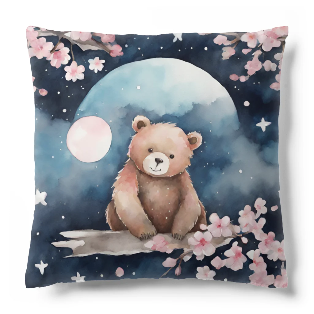 星降る夜にのsakura_bear Cushion