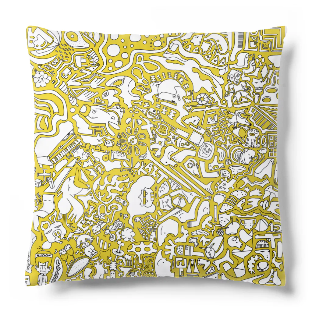 TAKIBENのベン画 YELLOW Cushion