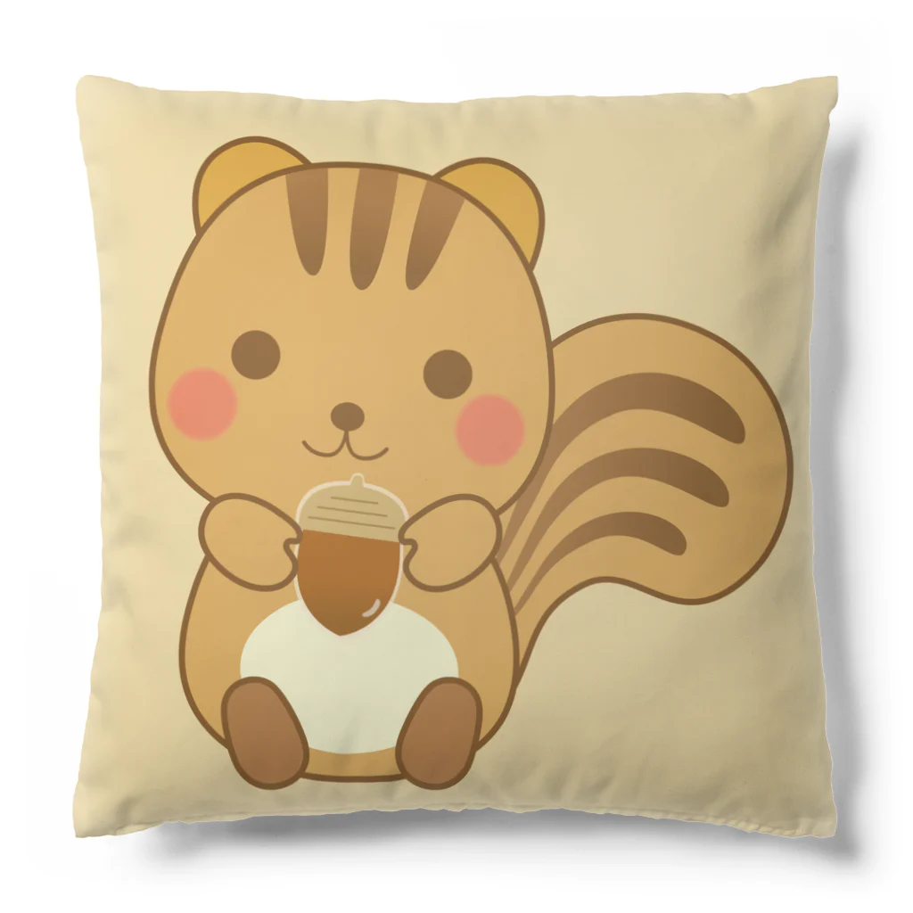 pandamamのかわいいりすさんのクッション（ベージュ） Cushion