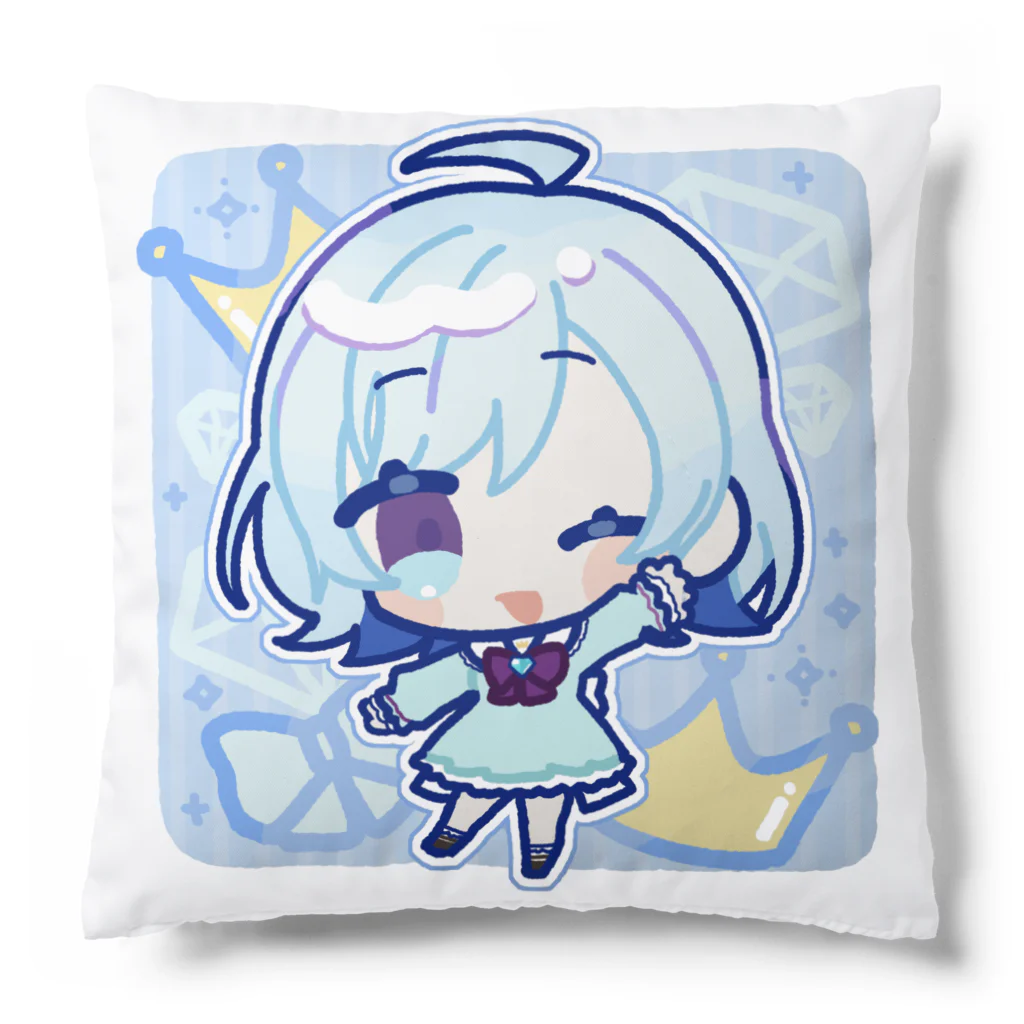 颯姫💎👑のちいさなさつきちゃんウィンクver.かわいい背景付き Cushion