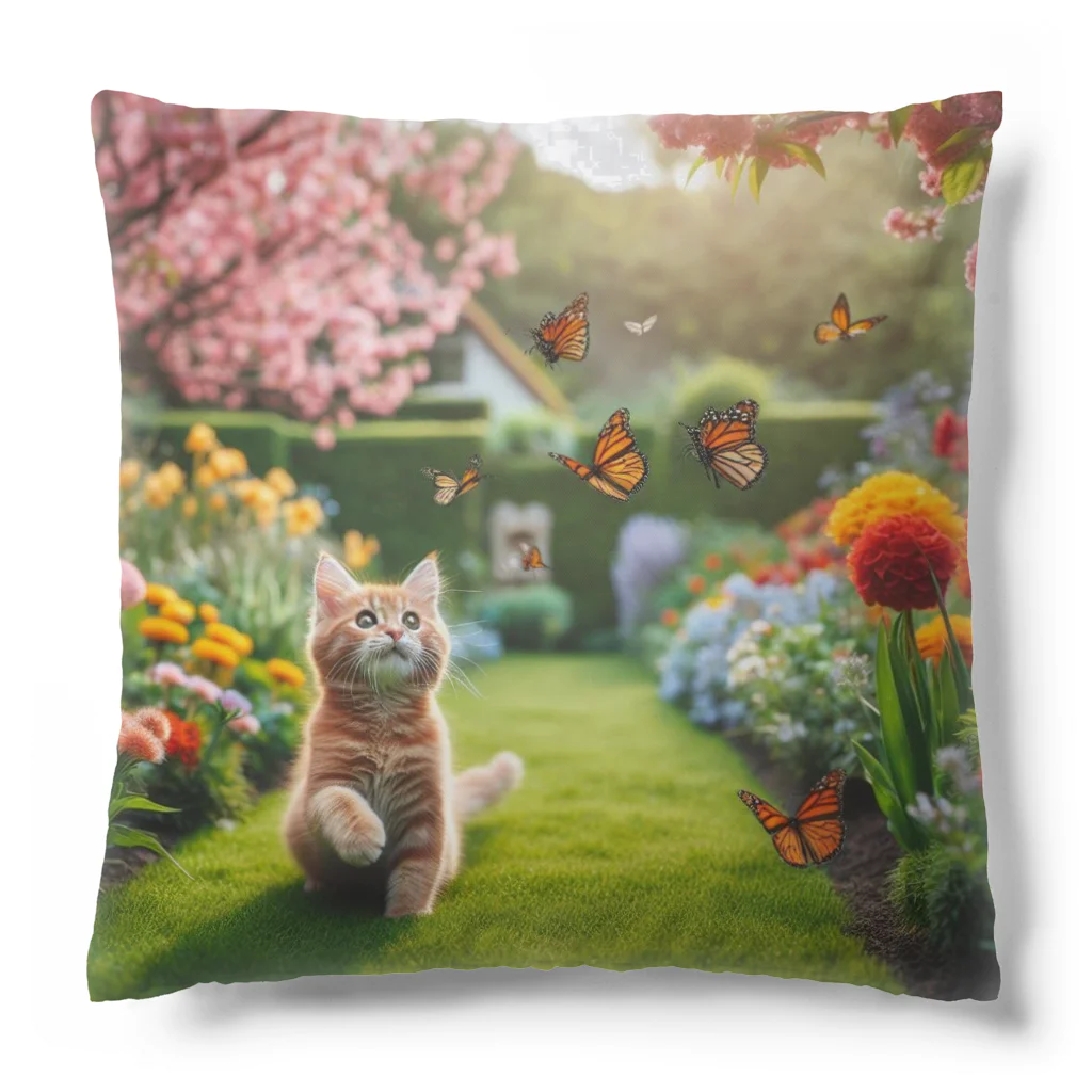 JAMnano1837の猫 in 花園 Cushion