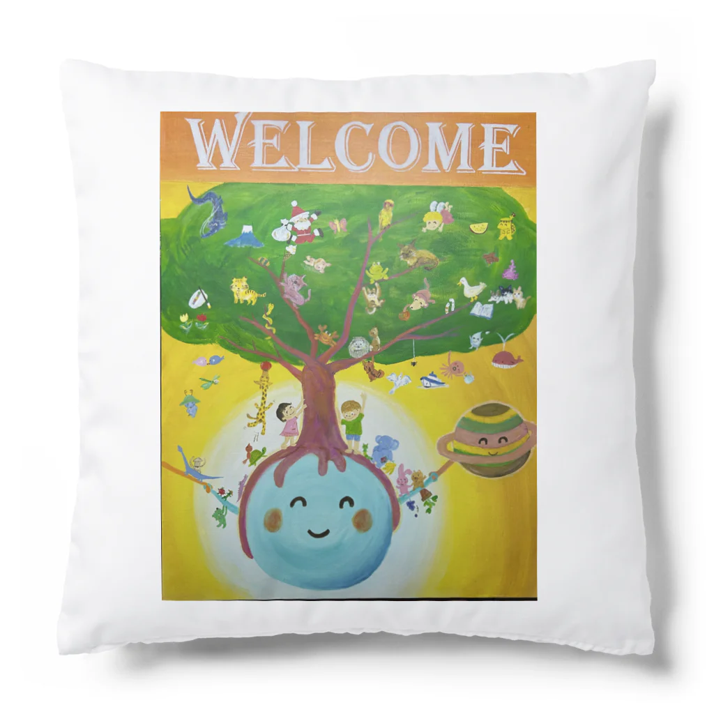 yoko-art-121のwelcome Cushion