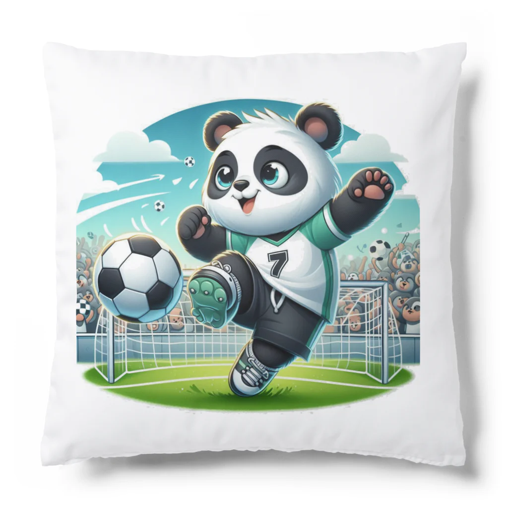 アニマルホビーズのサッカーパンダ Cushion