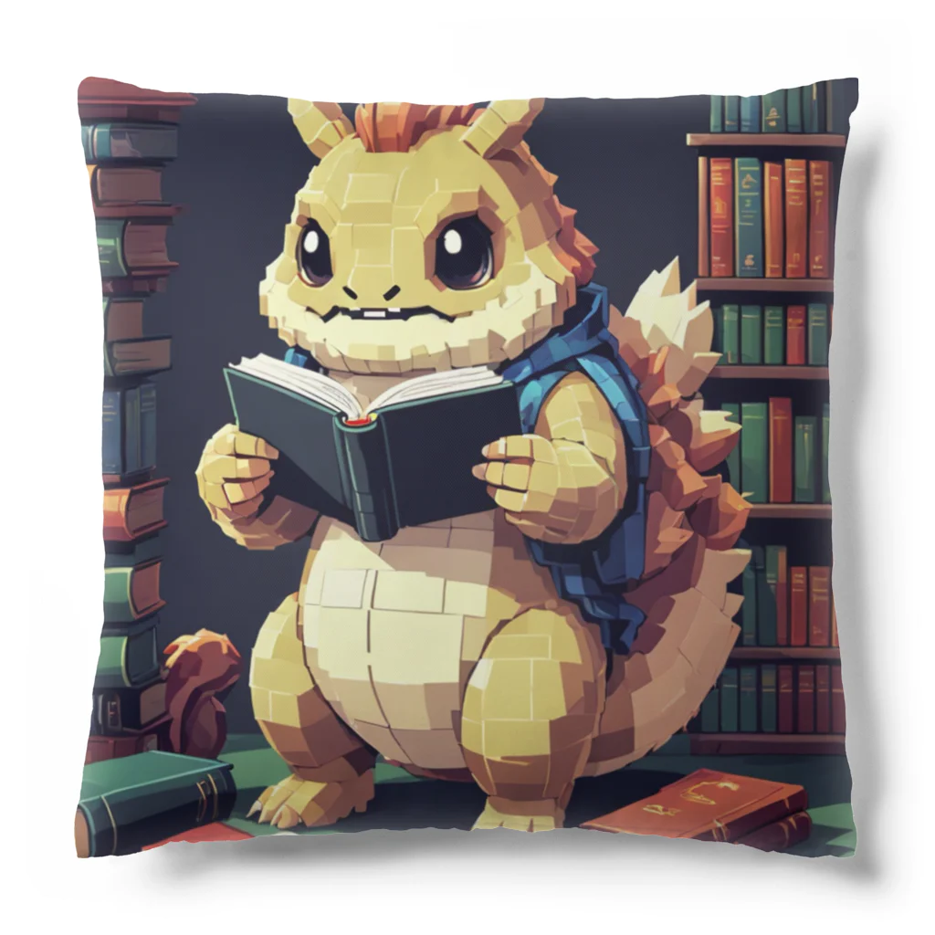 KAZENOKO_3の本を読む怪獣 Cushion