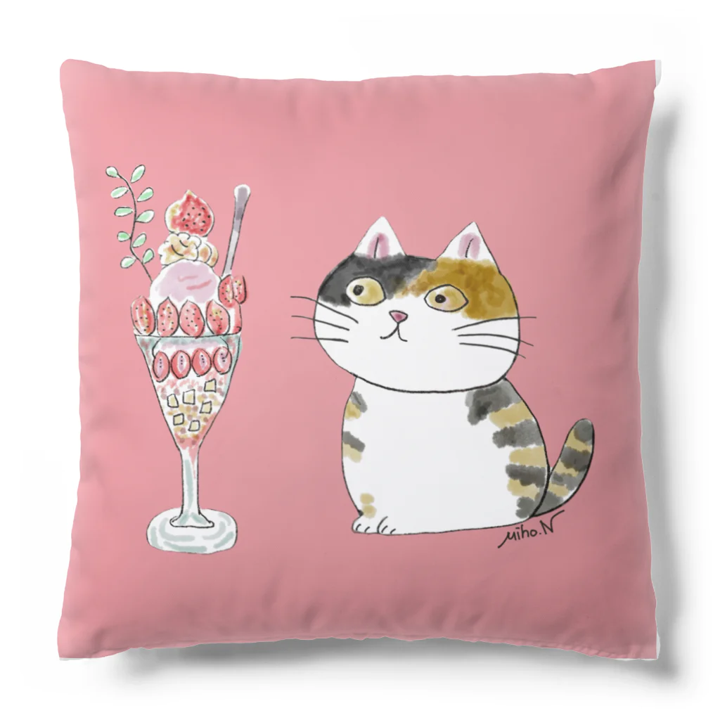 MIe-styleのピンクいちごパフェ Cushion