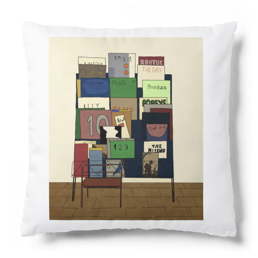 草加明良の本棚のイラスト Cushion