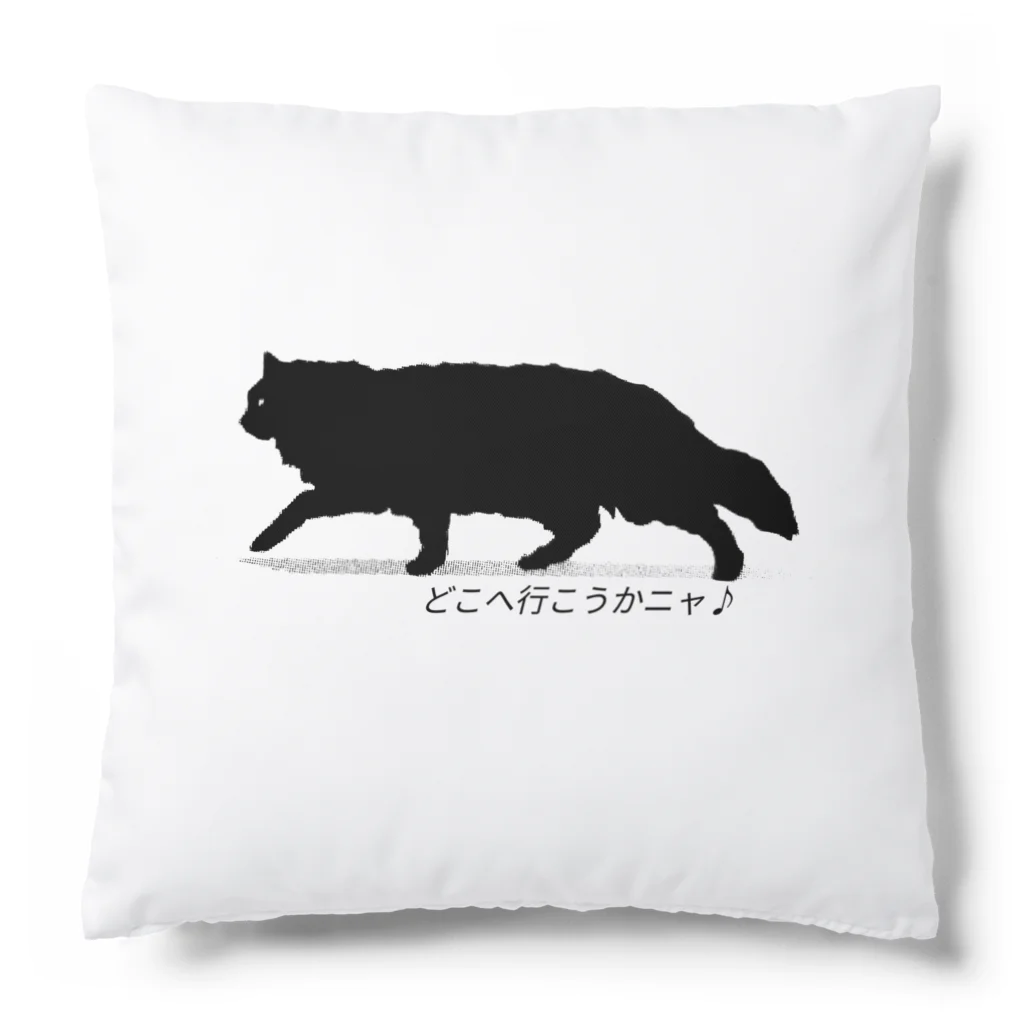 逃亡する猫「見世棚」の逃亡する猫 Cushion