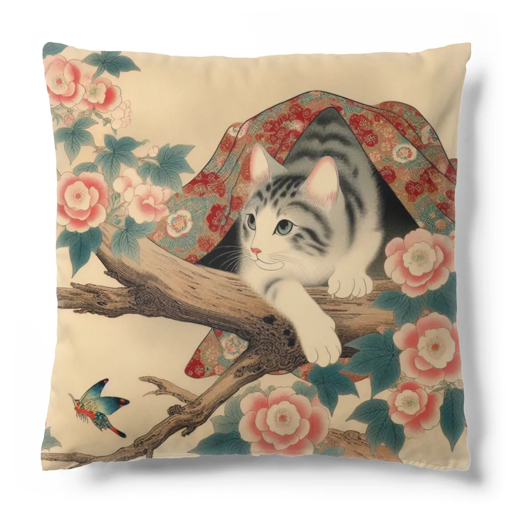 猫LOVE items Noahの猫LOVE items 鯖虎かくれんぼ Cushion