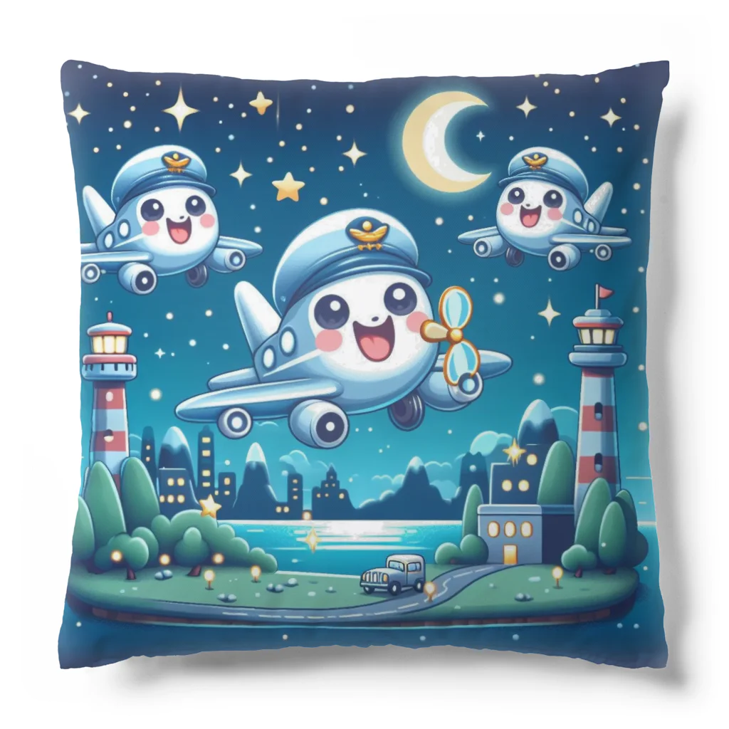 キャラクターズのキラキラ夜景飛行くん Cushion