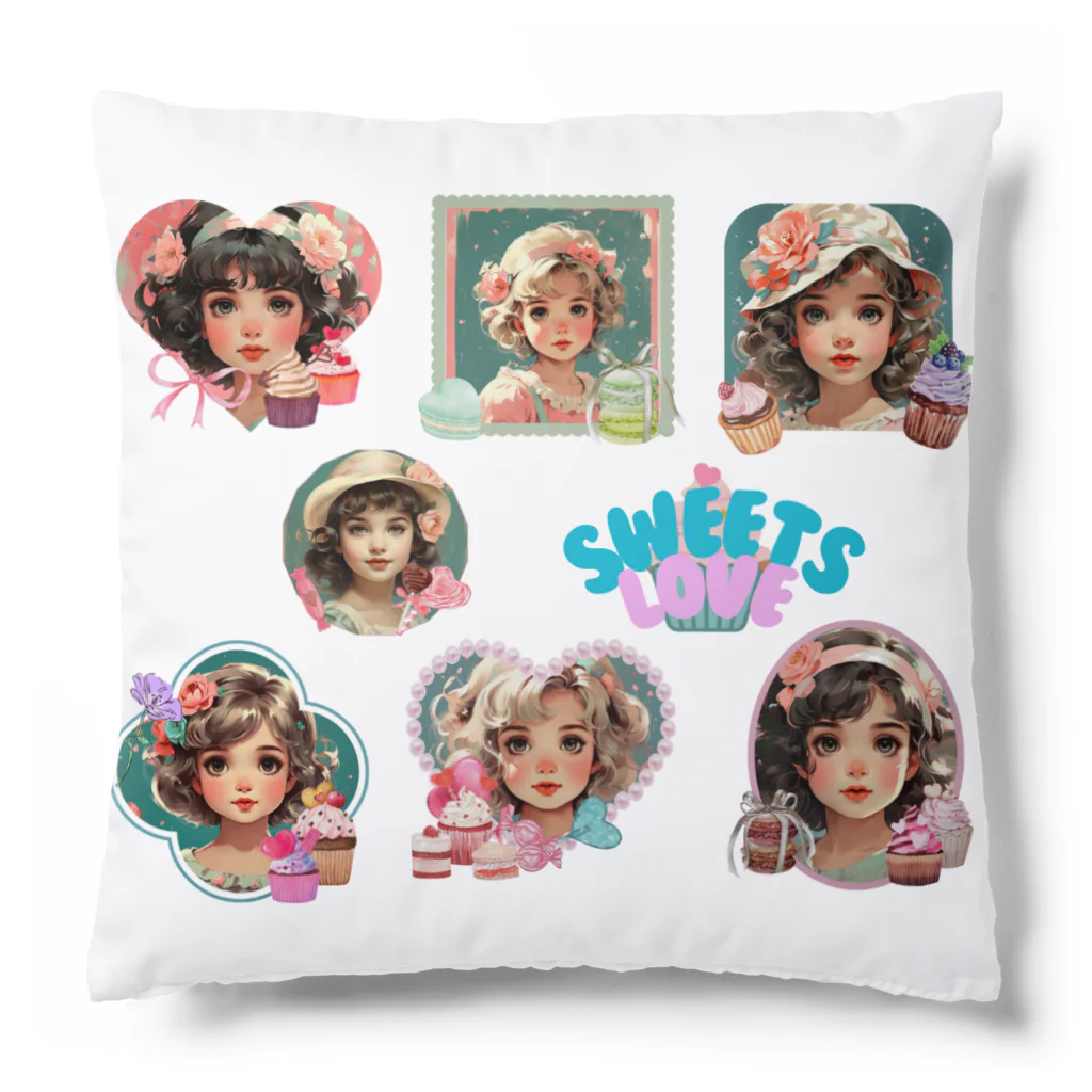 Mellow-SkyのSweets love girl〜ステッカーデザイン〜 Cushion