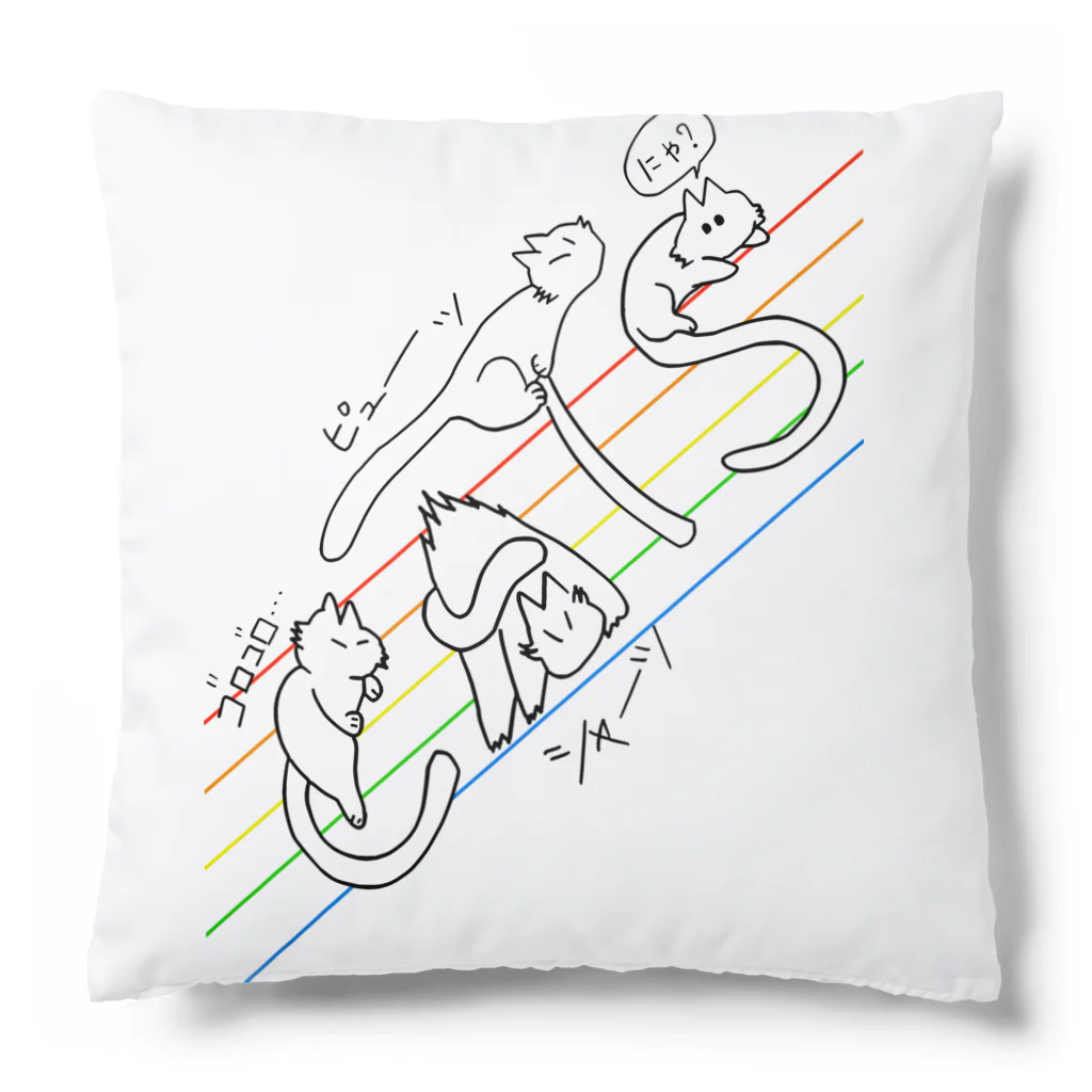 ONPu.ARTのネコ文字 Cushion