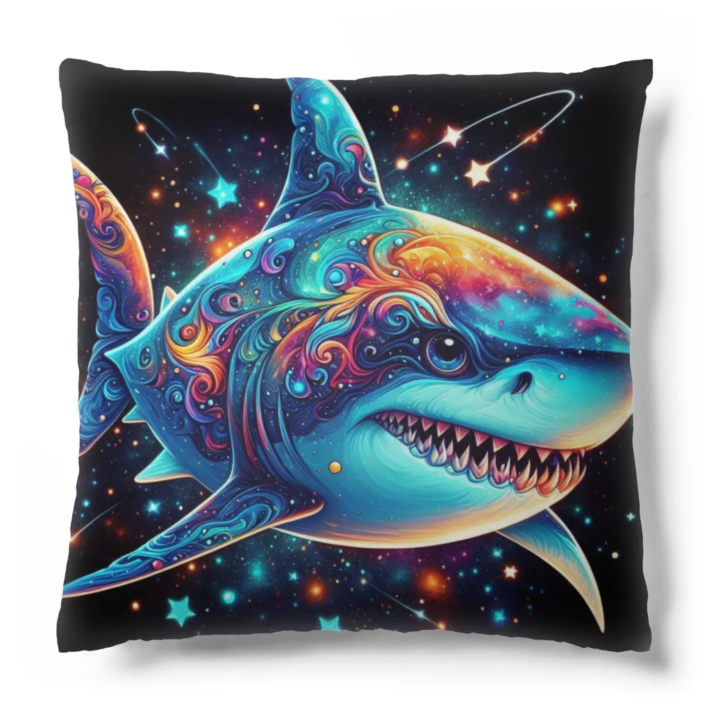 momoart8888の宇宙を泳ぐサメ君🦈💫🌠 Cushion