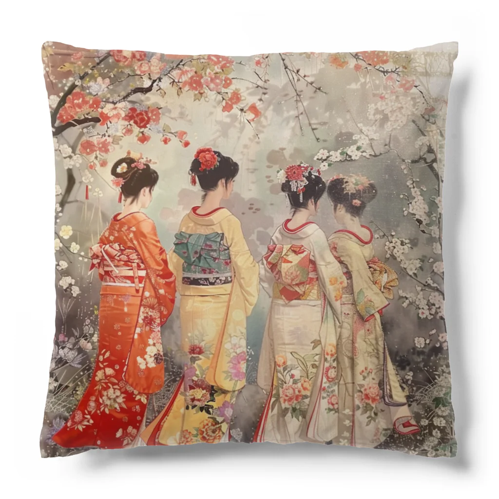 AQUAMETAVERSEの優雅な花見桜の花満開　なでしこ1478 Cushion