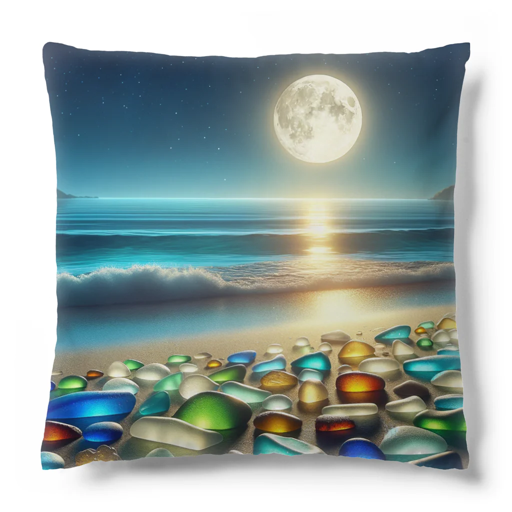 yunakiziの夜に輝くシーガラス Cushion