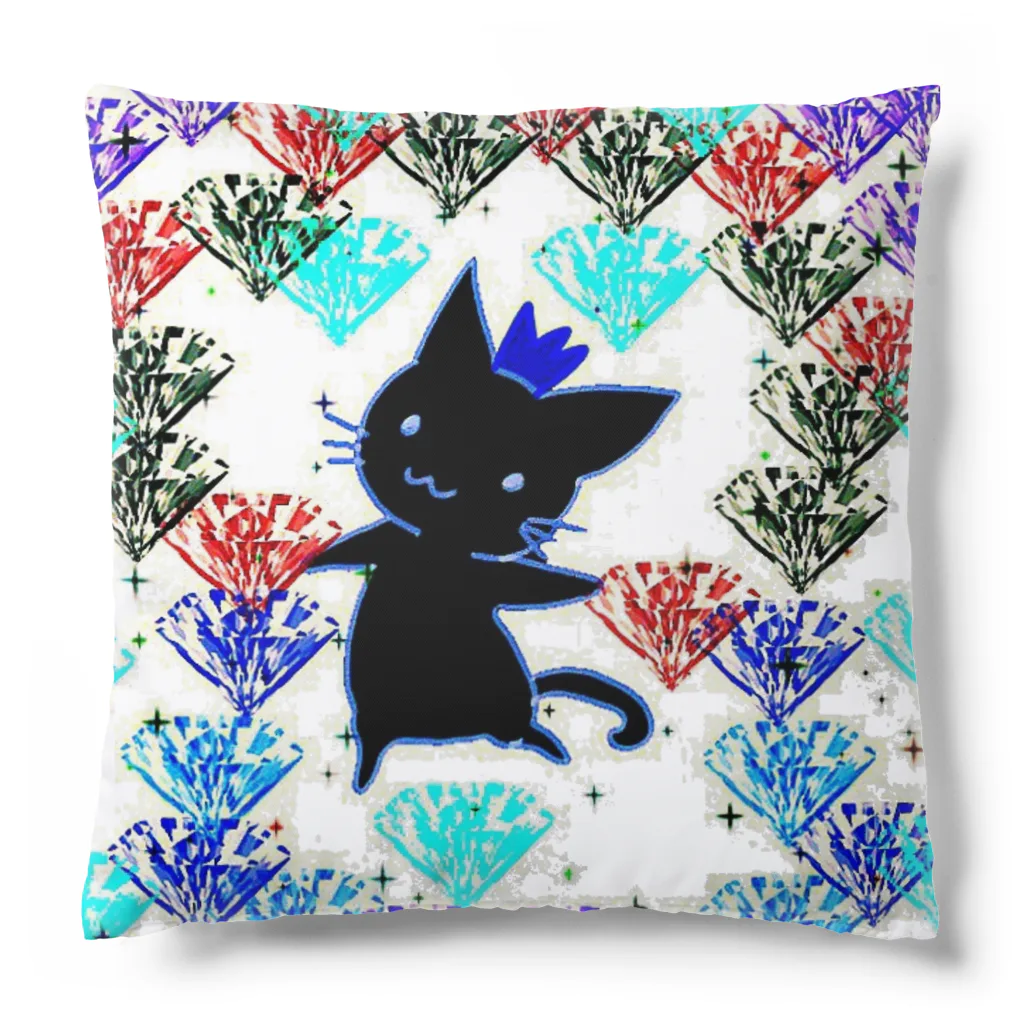 エネハピる〜🫧✨の🌹✨Dancing SHADOW Cat✨ Cushion