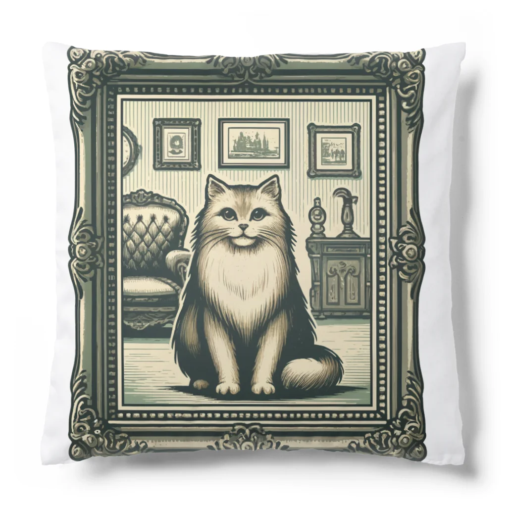 manaco-のクラシックな猫 Cushion