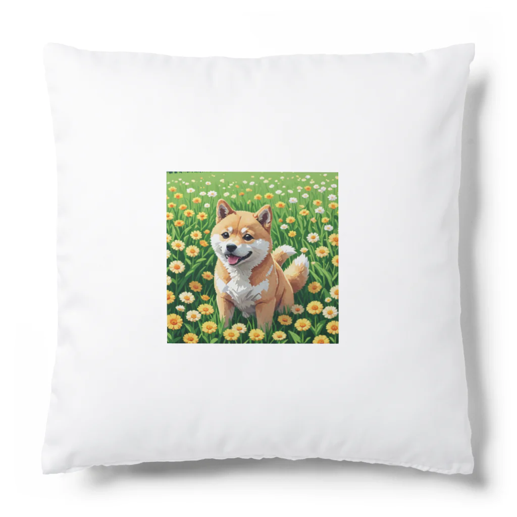 oricoricoのお花畑と柴犬 Cushion