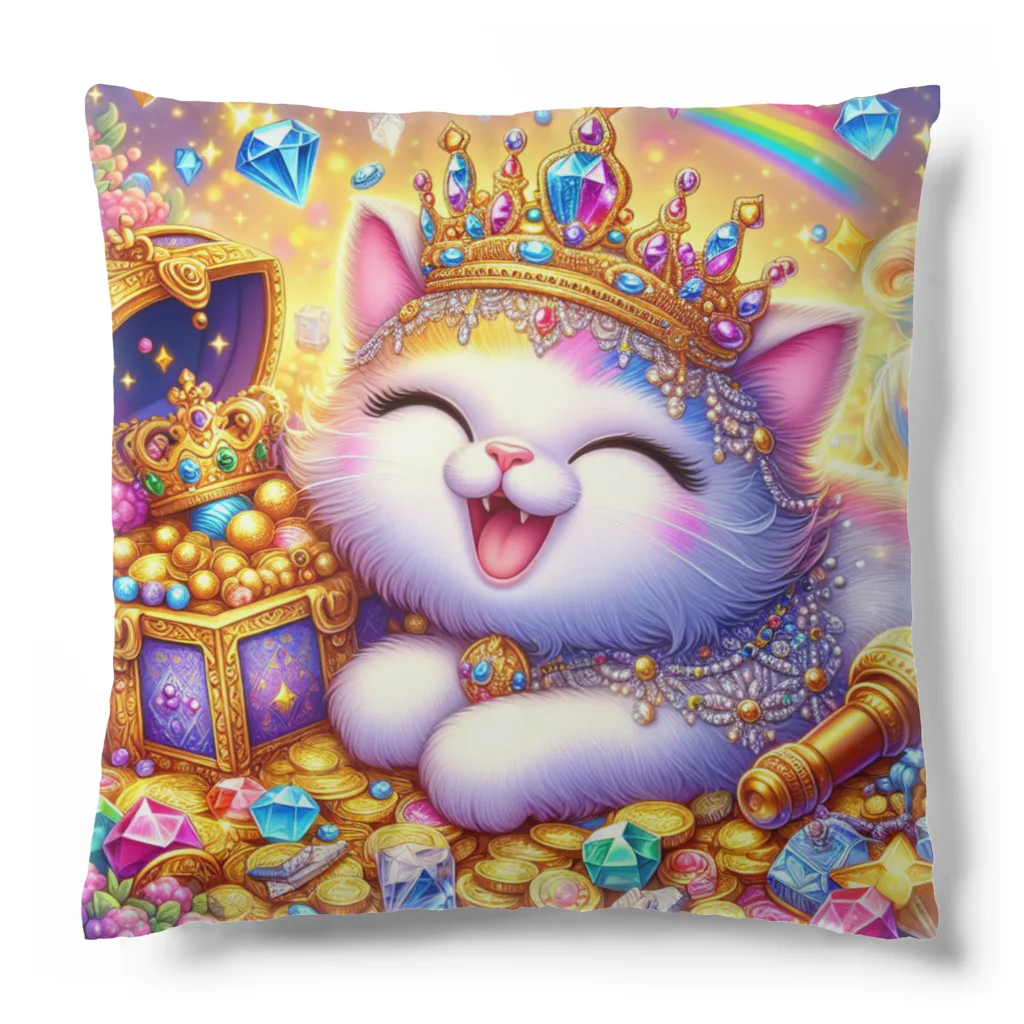 momoart8888の笑いが止まらない猫ちゃん🐈🩷 Cushion